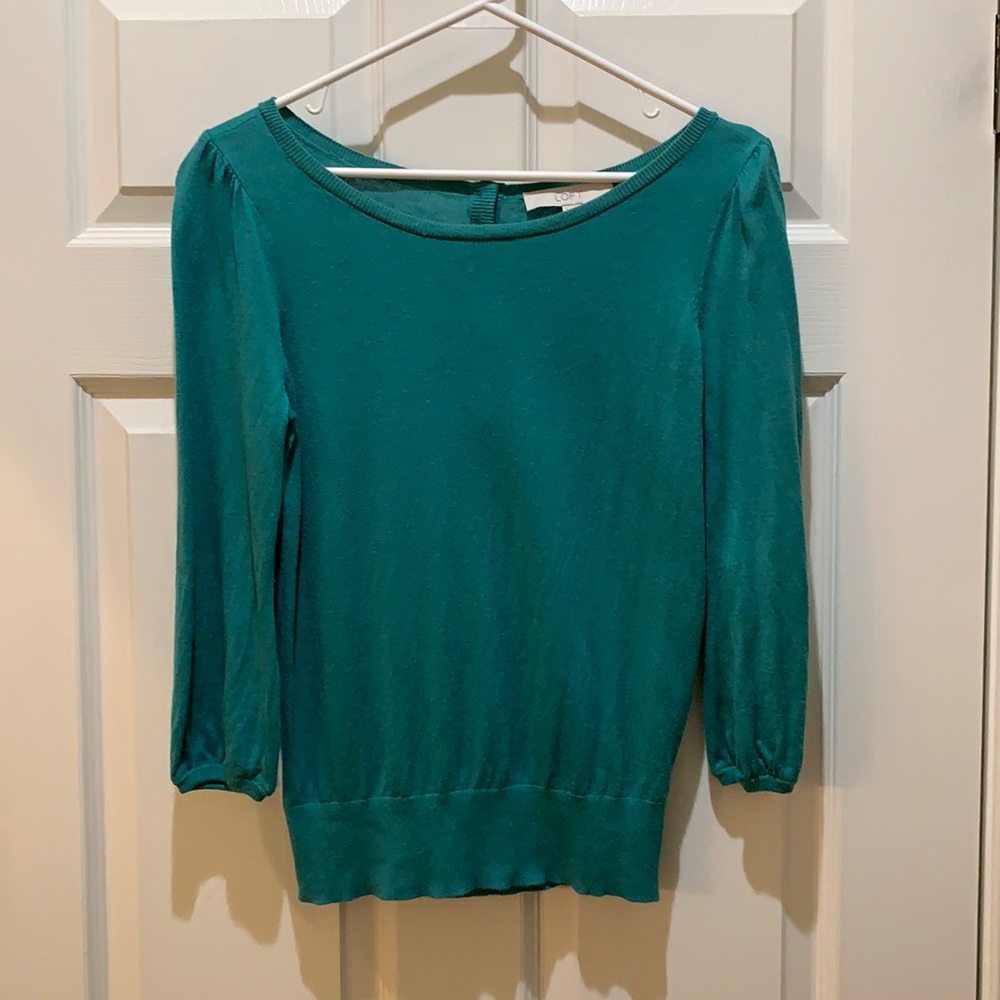 Loft teal sweater